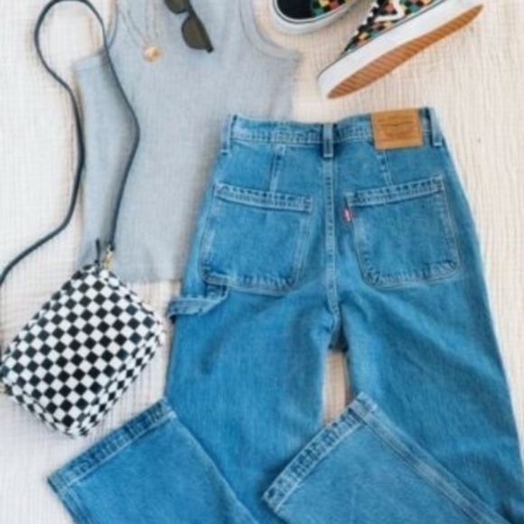 Levi's Ribcage Ankle Utility Straight Leg Jeans Nine to Five High Rise - Picture 9 of 16